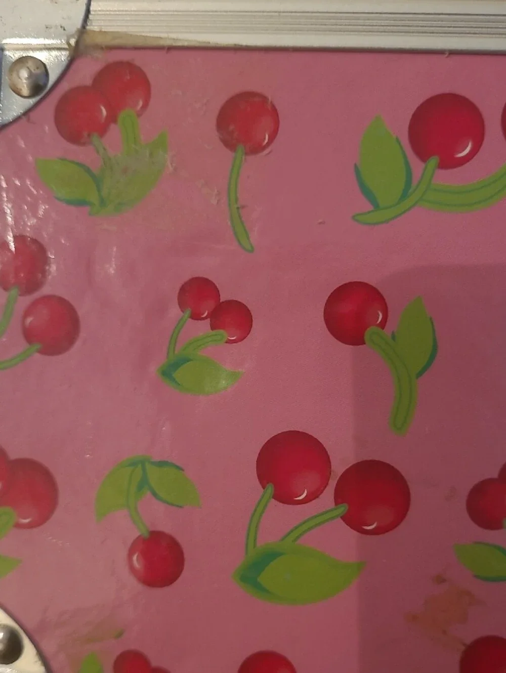 Pink Cherry Print Jewelry Case